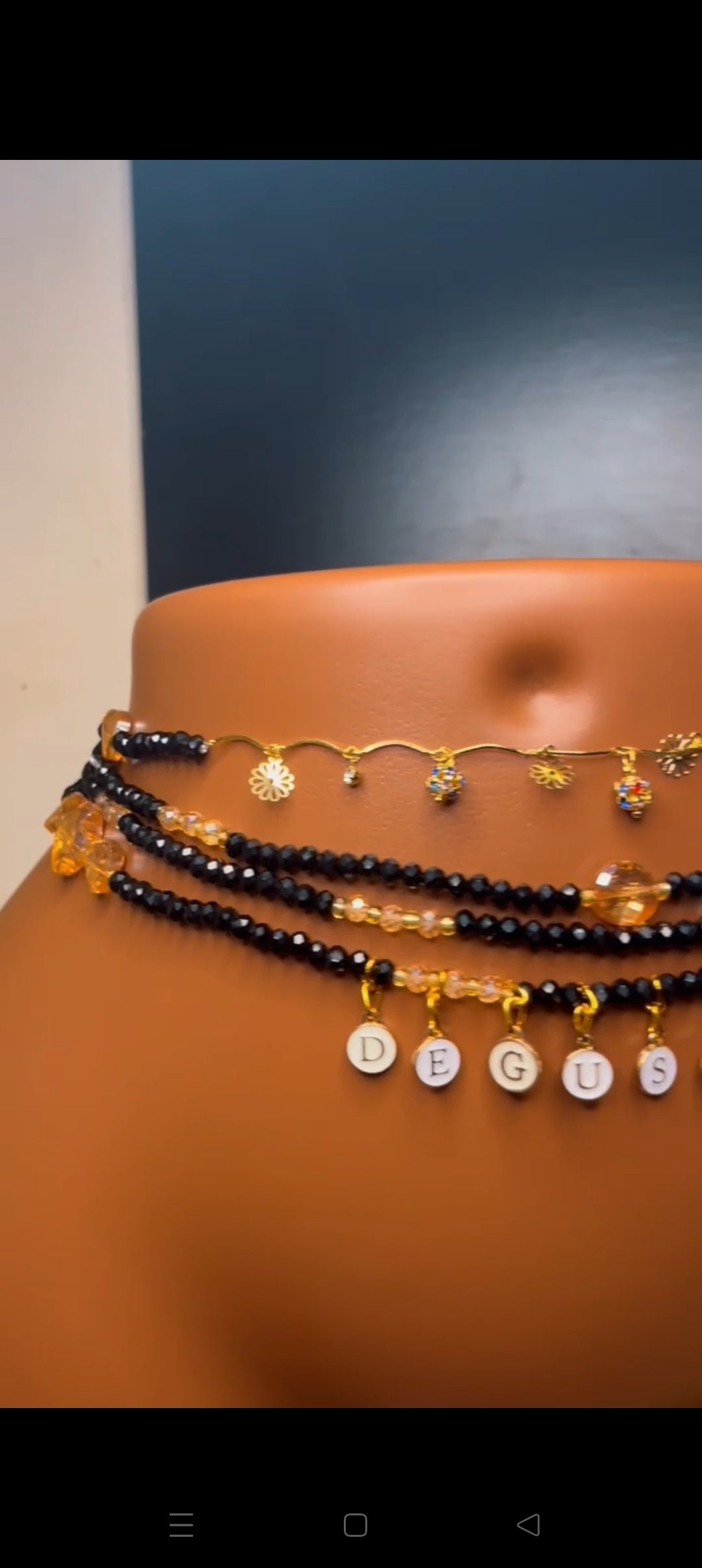 Chaînes de taille élégantes "DEGU" – Doré & Rouge Passion