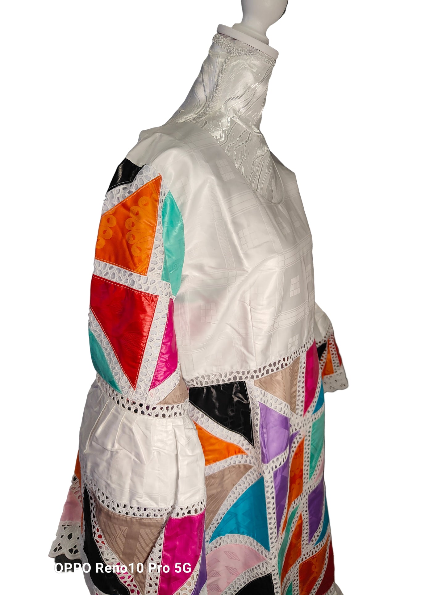 Robe en Bazin Riche Colorée