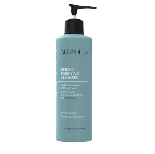 Nettoyant dermo--purifiant anti-acné à l’Acide salicylique
260 ml | Enrichi en Vitamine E et extrait d’Ortie et Sauge