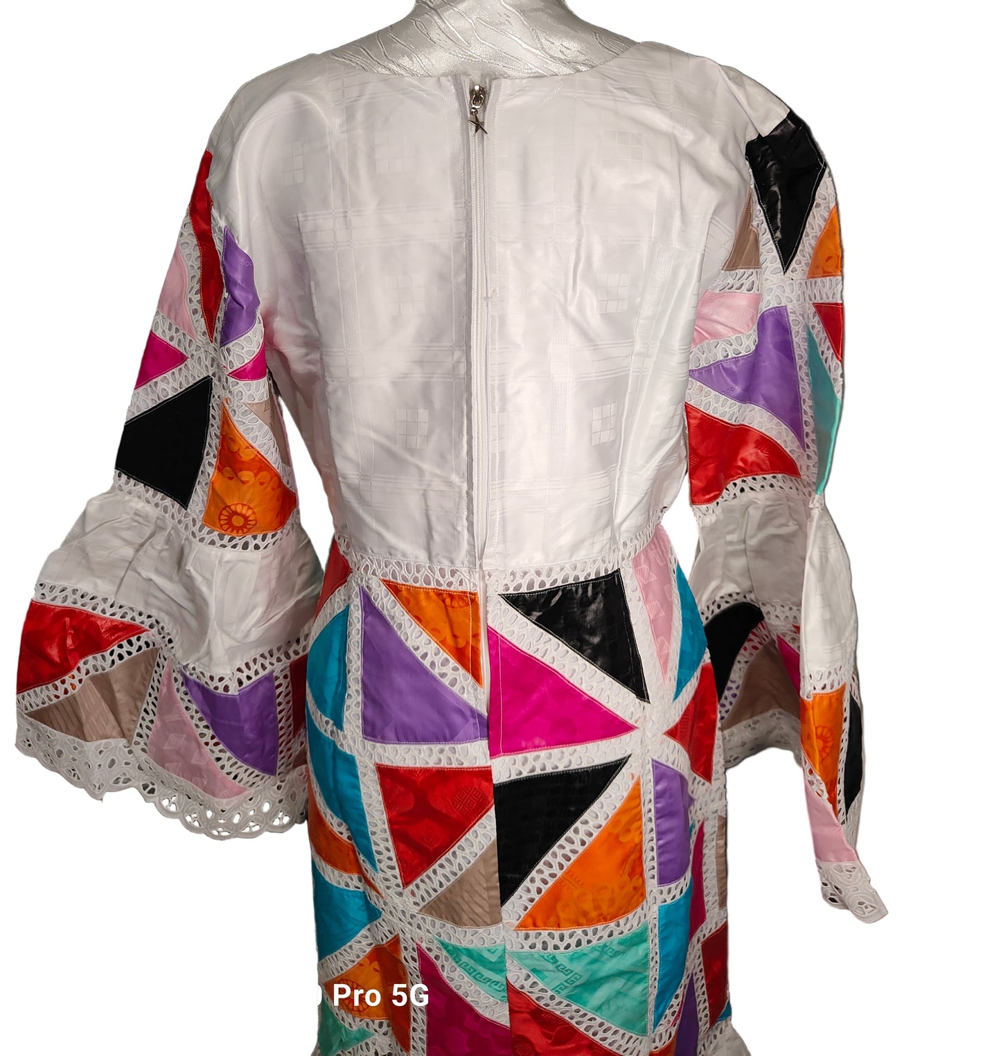 Robe en Bazin Riche Colorée