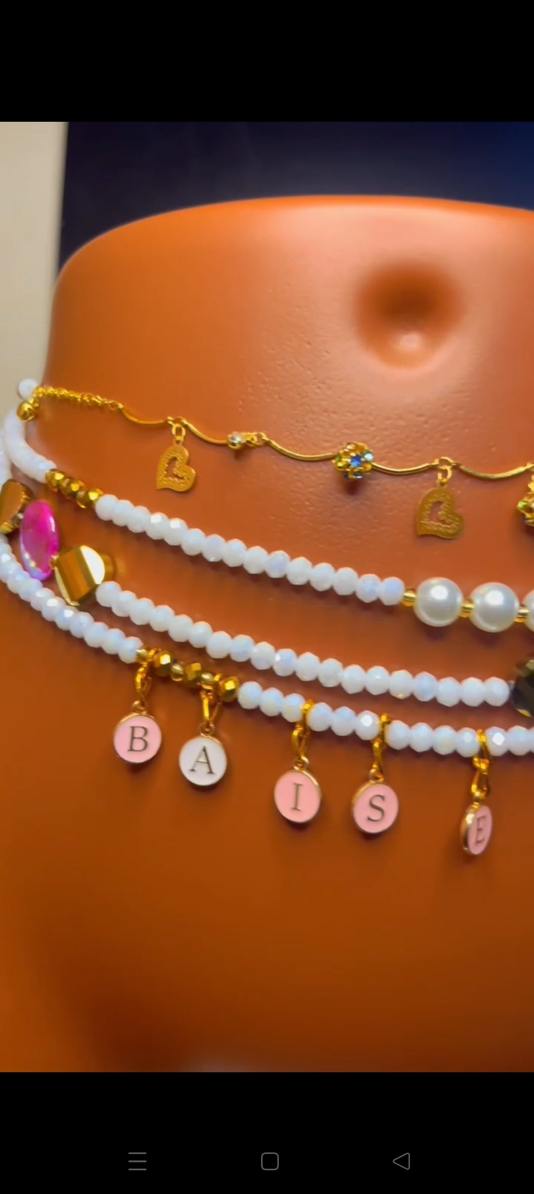 Chaînes de taille élégantes "DEGU" – Doré & Rouge Passion