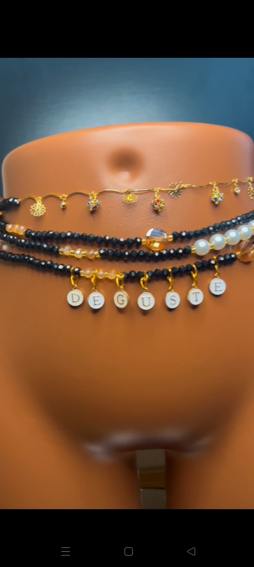 Chaînes de taille élégantes "DEGU" – Doré & Rouge Passion