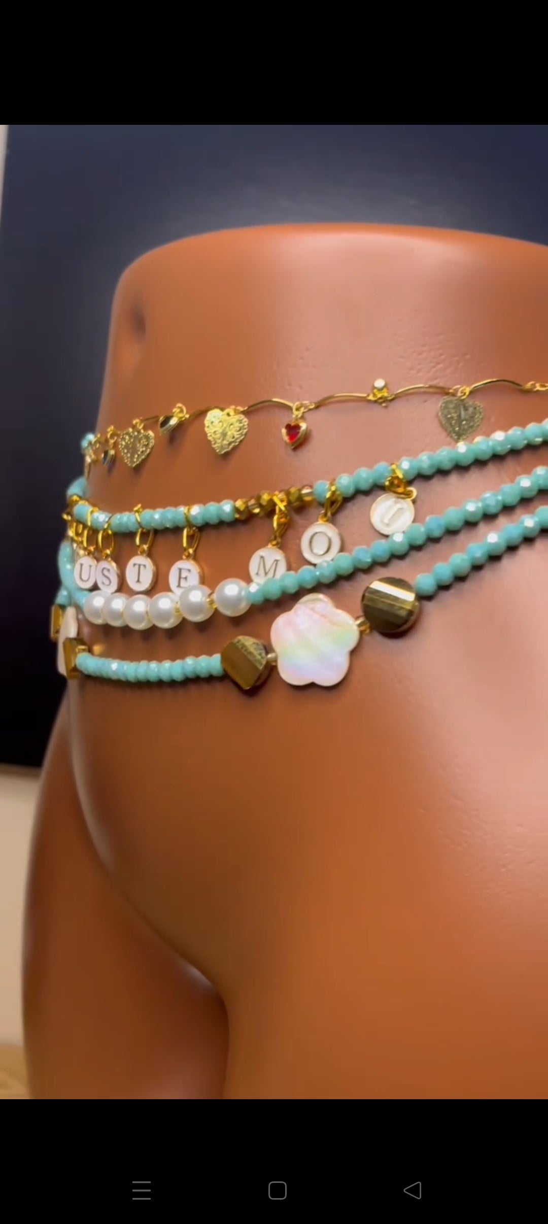 Chaînes de taille élégantes "DEGU" – Doré & Rouge Passion